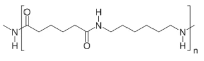 Nylon 聚醯胺(尼龍) 化學結構示意 Nylon chemical structure