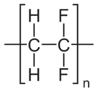 PVDF 聚偏二氟乙烯 化學結構示意 PVDF chemical structure